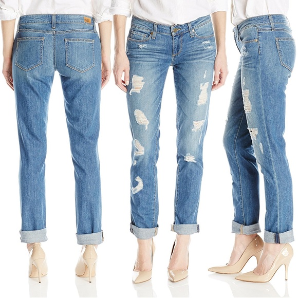 PAIGE Denim - PAIGE Destructed Boyfriend Skinny Jean NWT